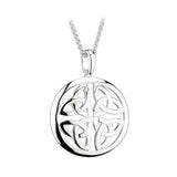 sterling silver round four trinity knot necklace s46471 from Solvar