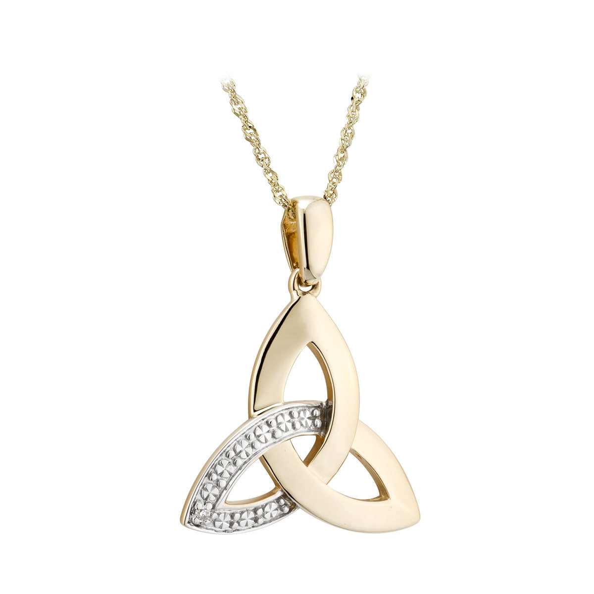 10k gold diamond trinity knot pendant s46517 from Solvar