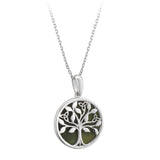 sterling silver connemara marble tree of life pendant s46669 from Solvar
