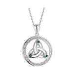 sterling silver crystal trinity circle pendant S46799 from Solvar