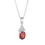 Stock image of Solvar Sterling Silver January Birthstone Trinity Knot Necklace S46948-01
