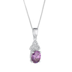 Stock image of Solvar Sterling Silver February Birthstone Trinity Knot Necklace S46948-02