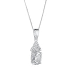 Stock image of Solvar Sterling Silver April Birthstone Trinity Knot Necklace S46948-04