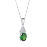 Stock image of Solvar Sterling Silver May Birthstone Trinity Knot Necklace S46948-05