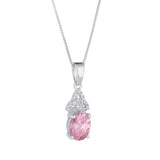 Stock image of Solvar Sterling Silver October Birthstone Trinity Knot Necklace S46948-10