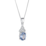 Stock image of Solvar Sterling Silver December Birthstone Trinity Knot Necklace S46948-12