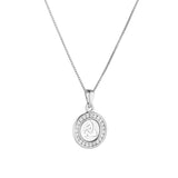 Stock image of Solvar kids cz trinity knot pendant in silver s47010