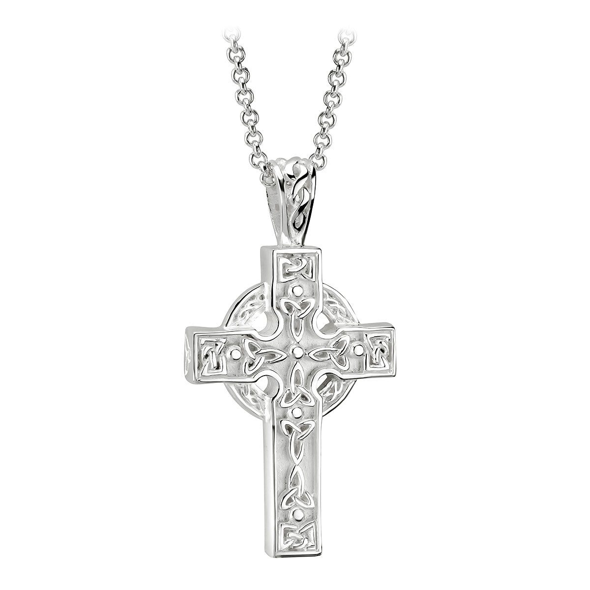 sterling silver heavy celtic cross pendant medium s4795 from Solvar