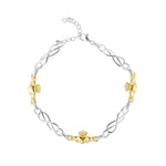 Gold and Silver Claddagh Linked Bracelet S50152 from Solvar Irish Jewellery