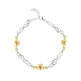 Gold and Silver Claddagh Linked Bracelet S50152 from Solvar Irish Jewellery