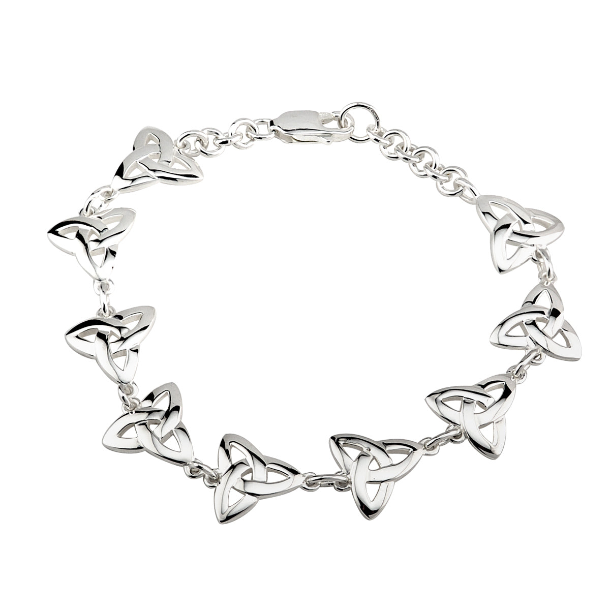 Stock image of sterling trinity knot bracelet s5302 from Solvar