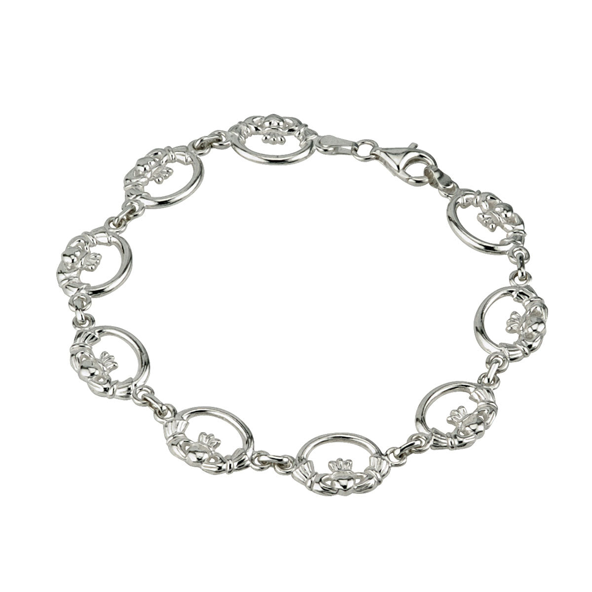 sterling silver claddagh bracelet s5372 from Solvar