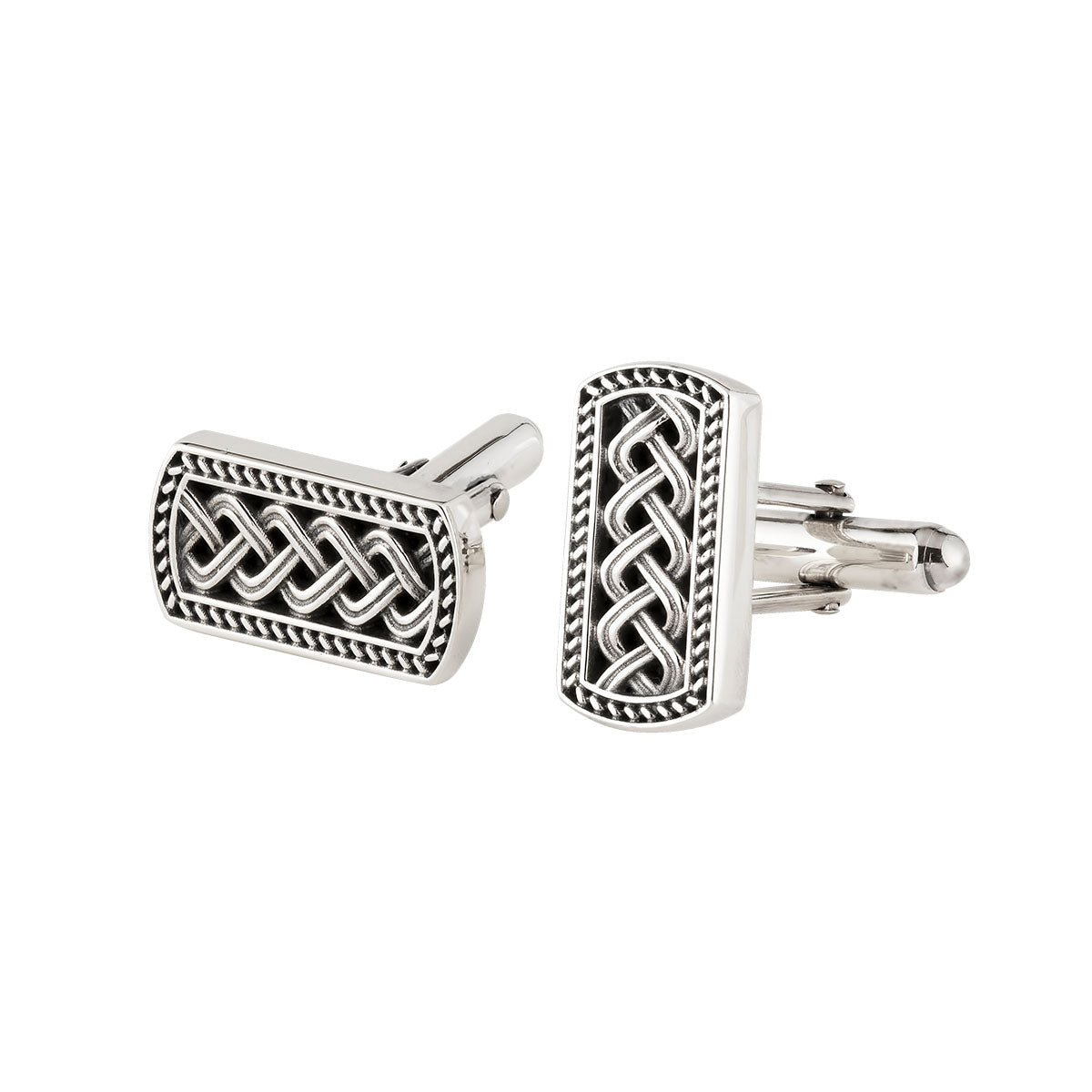 sterling silver ignot style celtic cufflinks S6523 from Solver