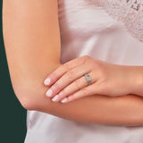 a model wearing silver celtic claddagh ring s2429