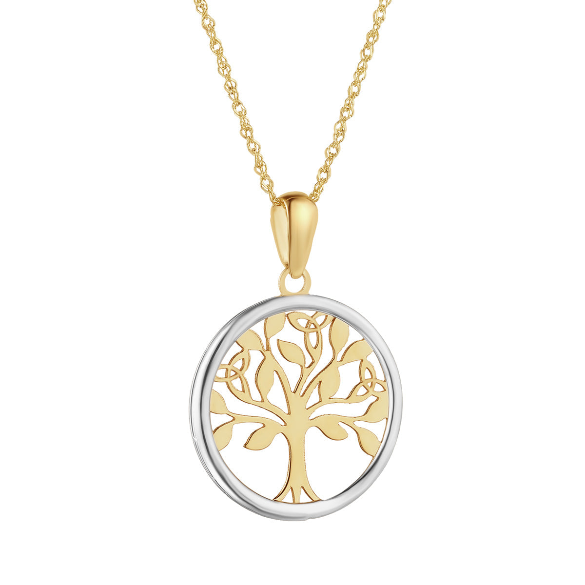 10K Gold Two Tone Celtic Tree of Life Pendant S46984 from Solvar Irish Jewellery