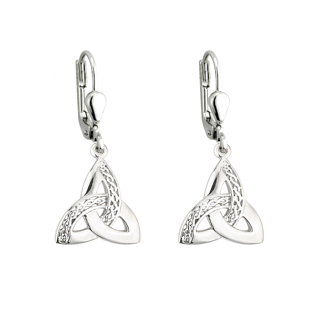 sterling silver celtic trinity knot drop earrings s33270 from Solvar