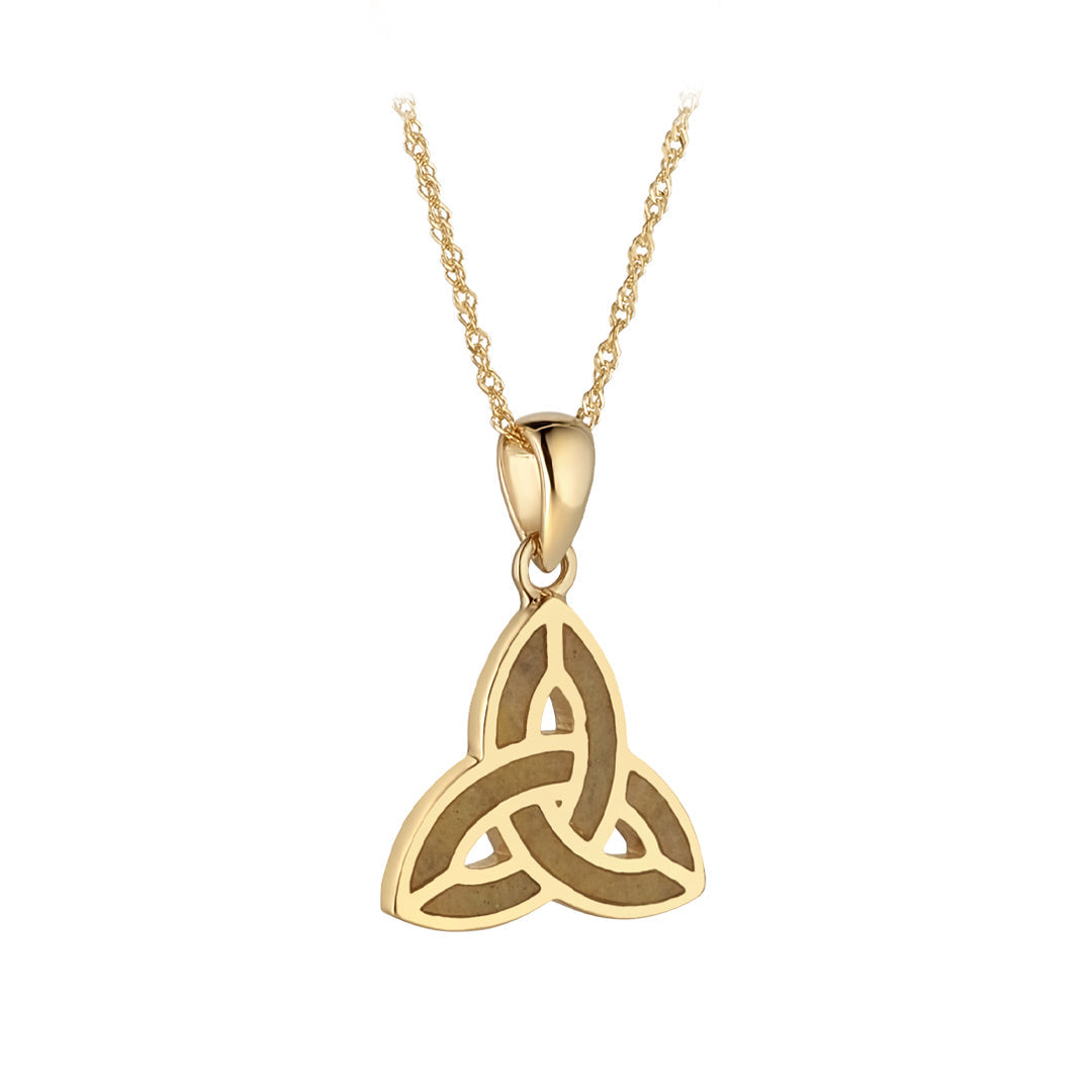 10k gold connemara marble trinity knot necklace S47088 from Solvar