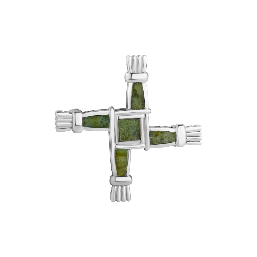 stock image of connemara marble st brigid's cross brooch S10008 from Solvar