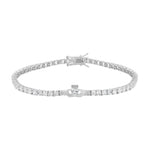 Product image of Silver All White Cz Claddagh Tennis Bracelet from Solvar jewellery