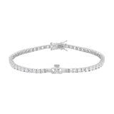 Product image of Silver All White Cz Claddagh Tennis Bracelet from Solvar jewellery