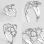 styled image of cz trinity knot ring s21015