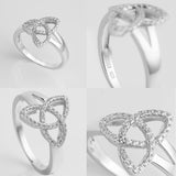 styled image of cz trinity knot ring s21015