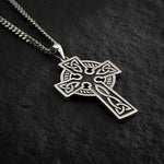 styled image of sterling silver double sided oxidised cross pendant s44764 from Solvar