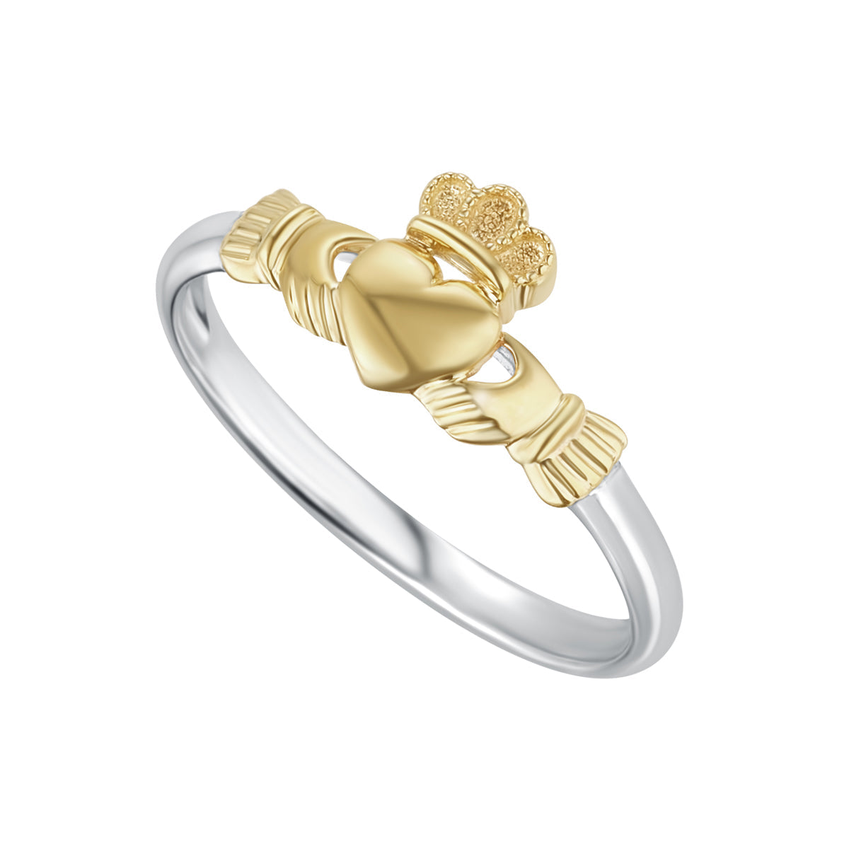 Stock image of Solvar Gold And Silver Claddagh Ring S21131