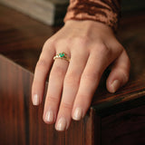 14K gold claddagh emerald heart ring s2466 from Solvar on a model 2