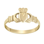 stock image of mini Claddagh ring on the white background 2