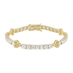 Product image of Gold Plated Silver Cz Trinity Knot Tennis Bracelet from Solvar jewellery
