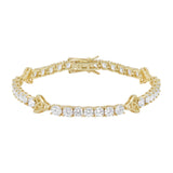 Product image of Gold Plated Silver Cz Trinity Knot Tennis Bracelet from Solvar jewellery
