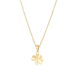 Solvar 14k gold small shamrock necklace S46922