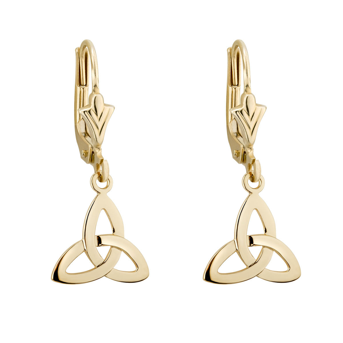 14k gold trinity knot drop earrings s3734 from Solvar