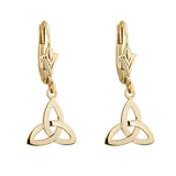 14k gold trinity knot drop earrings s3734 from Solvar