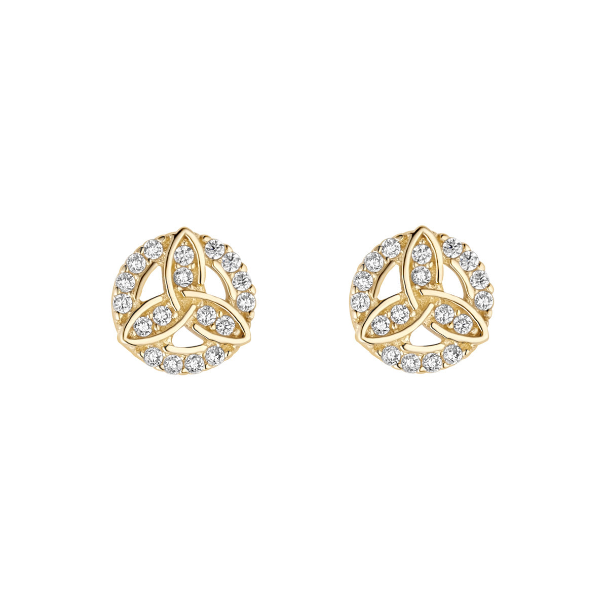 Stock image of Solvar cz set trinity knot stud earrings s34202