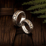 styled image of Ladies gold and silver claddagh band ring s21007 from Solvar