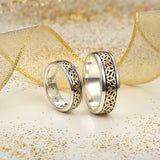 styled image of sterling silver and gold trinity knot band ring for her s21009 from Solvar