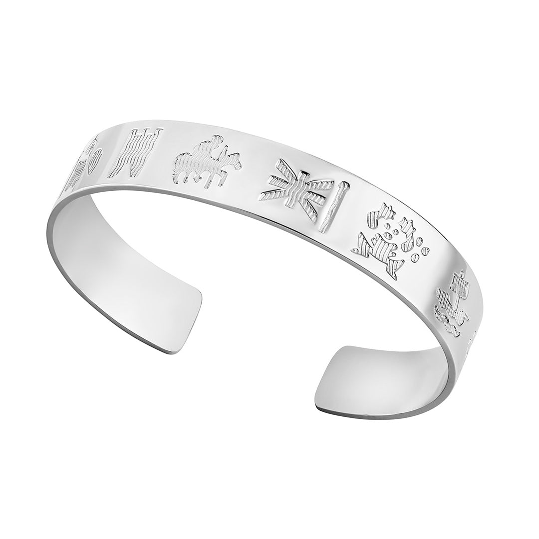 silver history of ireland flat bangle S5234 from Solvar