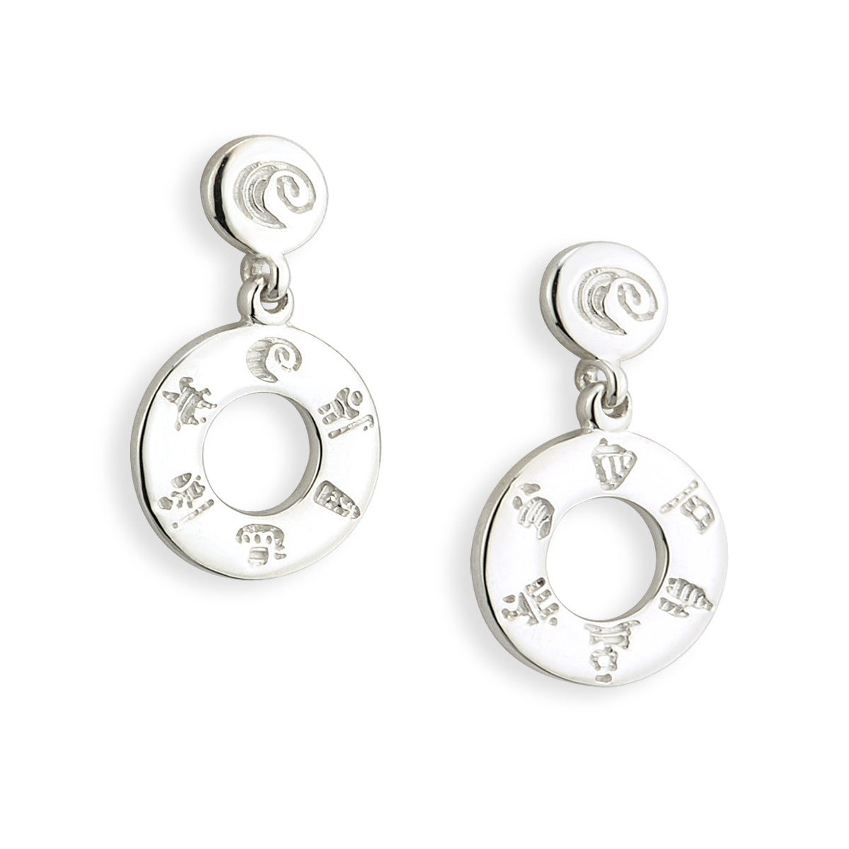 silver history of ireland doughnut earrings S33419 from Solvar