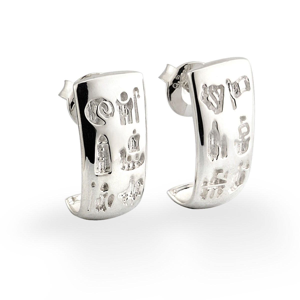 History Of Ireland Silver Stud Earrings S333420 from Solvar