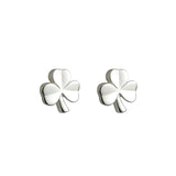 sterling silver kids shamrock stud earrings s33197 from Solvar