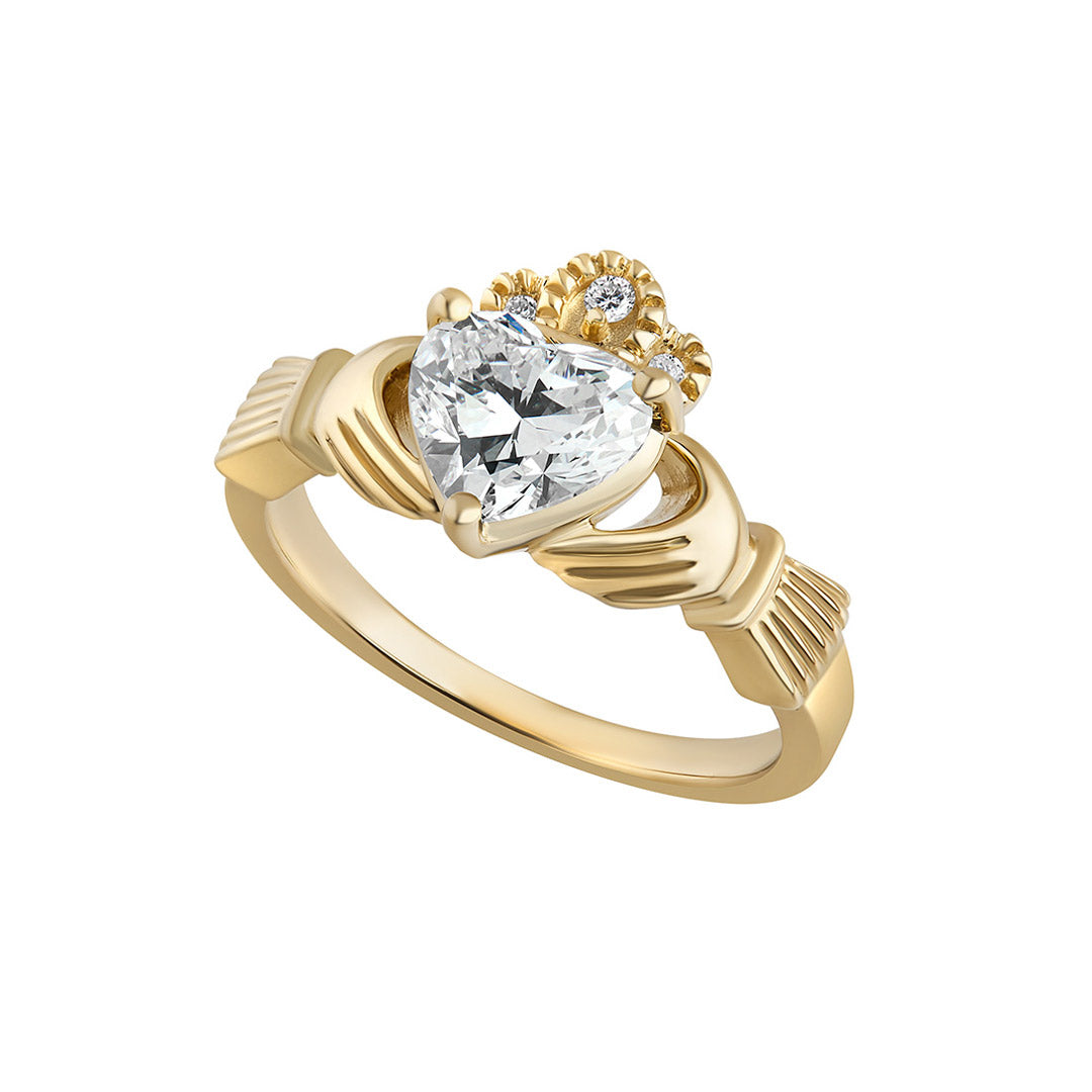 Lab Diamond Claddagh Ring – Solvar Jewellery