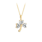 14k gold lab diamond shamrock necklace s47284 from Solvar