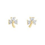 Product image of 14K Gold Lab Grown Diamond Shamrock Earrings from Solvar jewellery