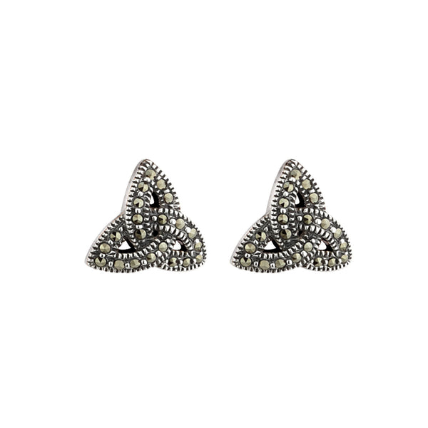 Vintage Sterling Silver Marcasite Stud Earrings - Etsy Creative 925 Sterling Silver Marcasite Earrings main image 2