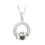 may birthstone emerald claddagh necklace S46117-05 from Solvar