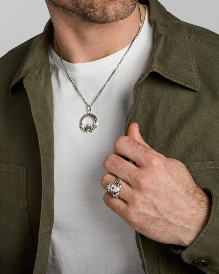 Men's Heavy Celtic Claddagh Ring