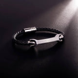 styled image of mens celtic leather bracelet s50056 from Solvar