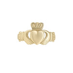 stock image of  traditional 10k gold mens claddagh ring s2529 from Solvar 3